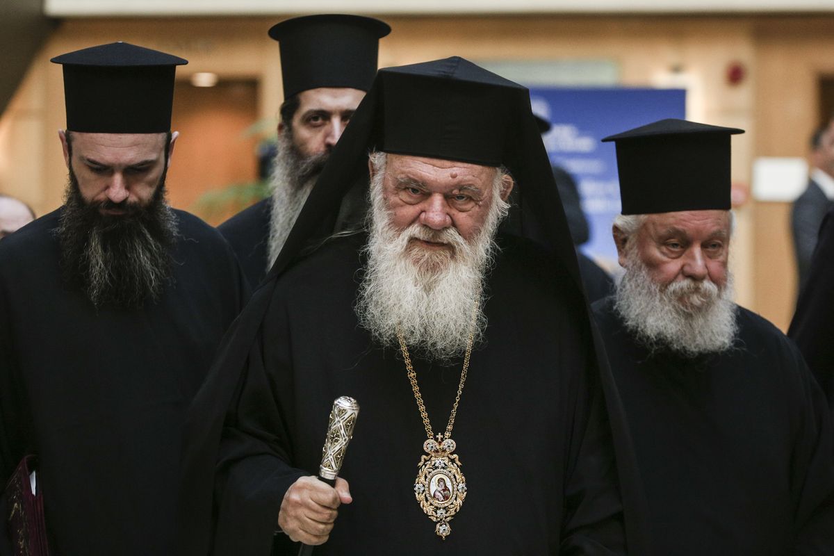 Archbishop; Archbishop Hieronymous; Archbishop Ieronymos; Conference; Cultural Pluralism; Ieronymos; Middle Easti; religion; religious; Αρχιεπίσκοπος; Αρχιεπίσκοπος Ιερώνυμος; Παππάς; διάσκεψη; θρησκεία; ιερέας; ιερωμένος;